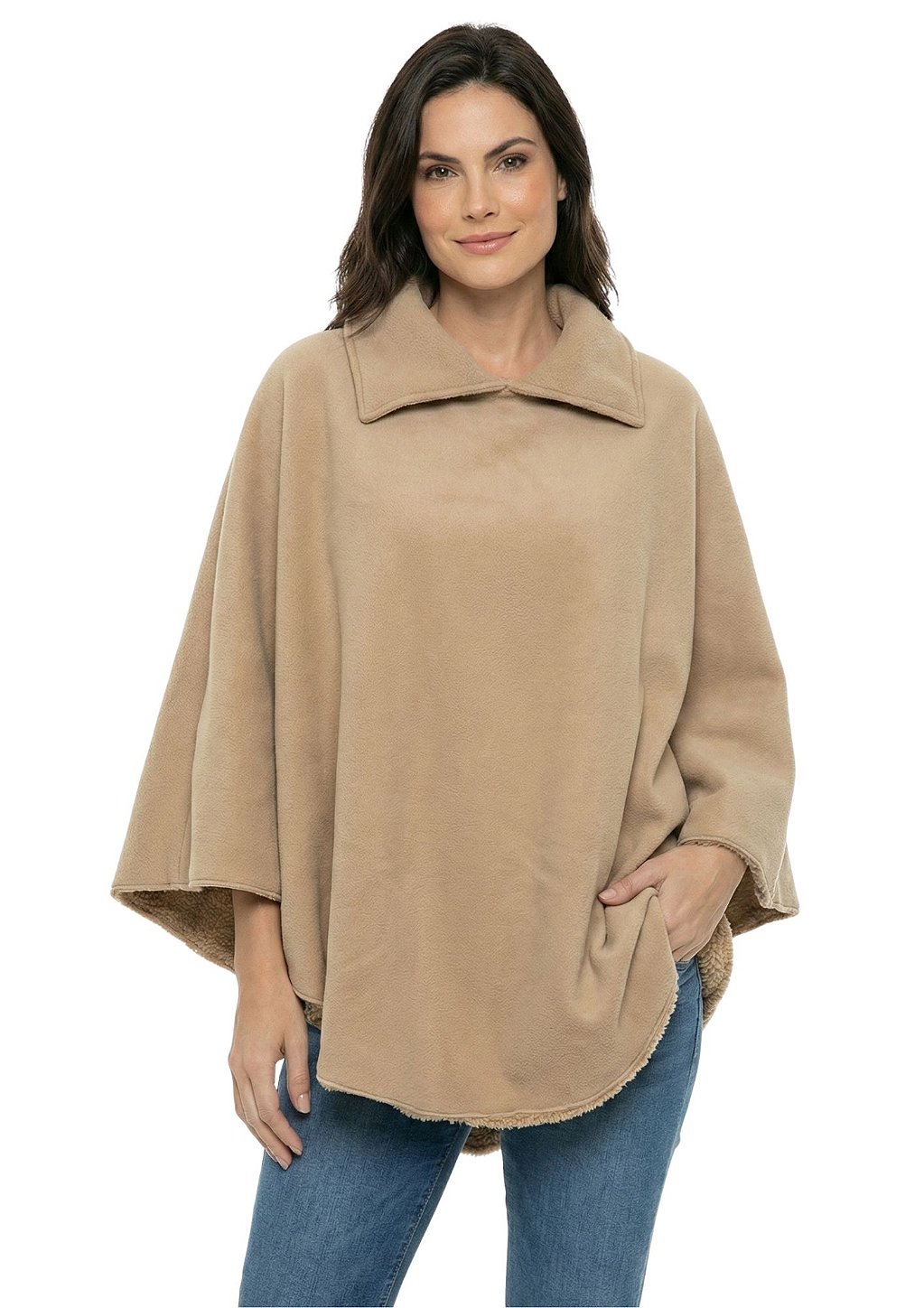 Poncho Pala Sherpa Feminina Estanciero