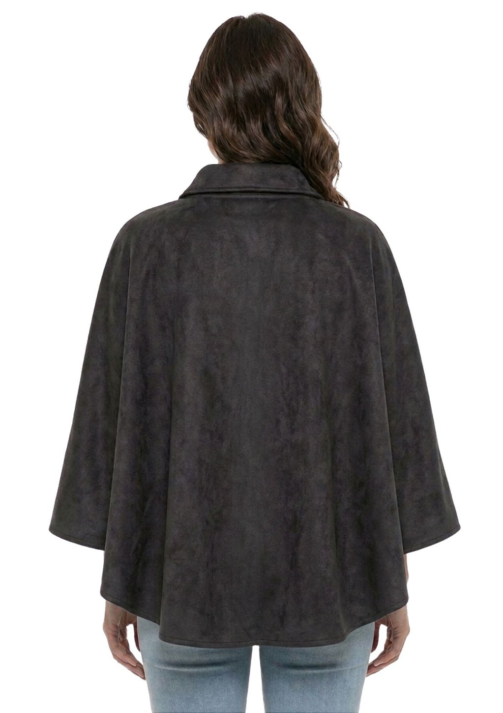 Poncho Pala Feminino Estanciero Suede Forrado