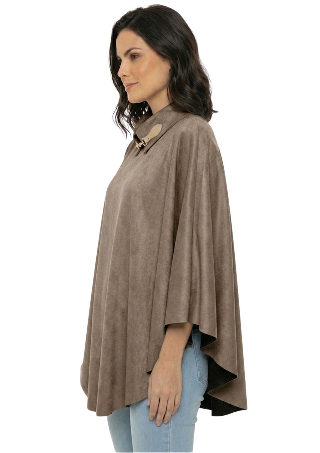 Poncho Pala Feminino Estanciero Suede