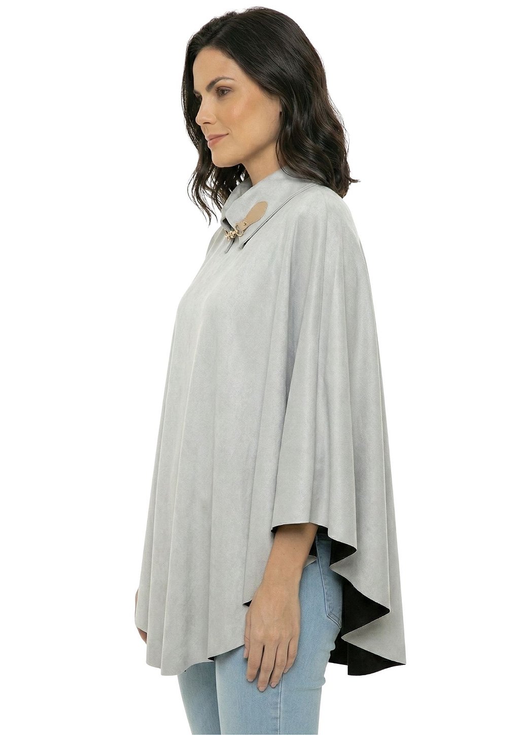 Poncho Pala Feminino Estanciero Suede