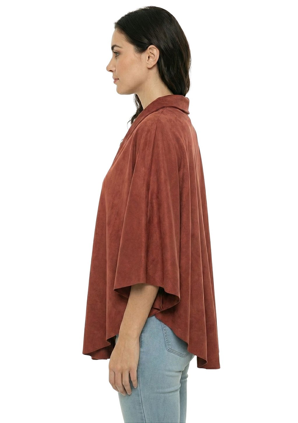 Poncho Pala Feminino Estanciero Suede
