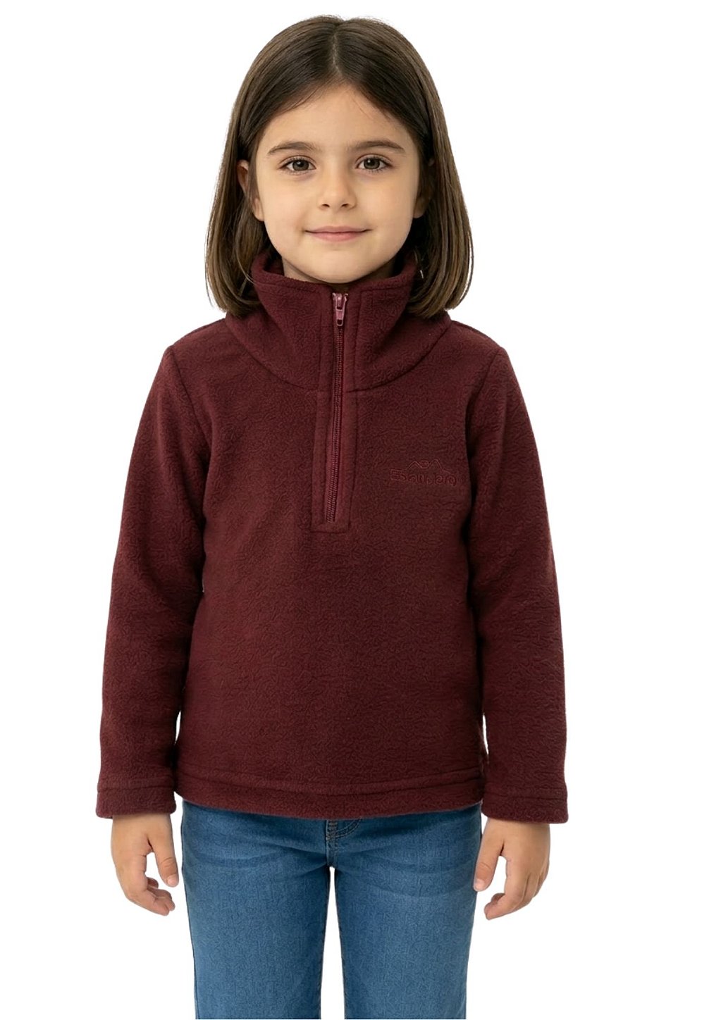 Blusa Microsoft Fleece Unissex Infantil Meio Zíper Estanciero F