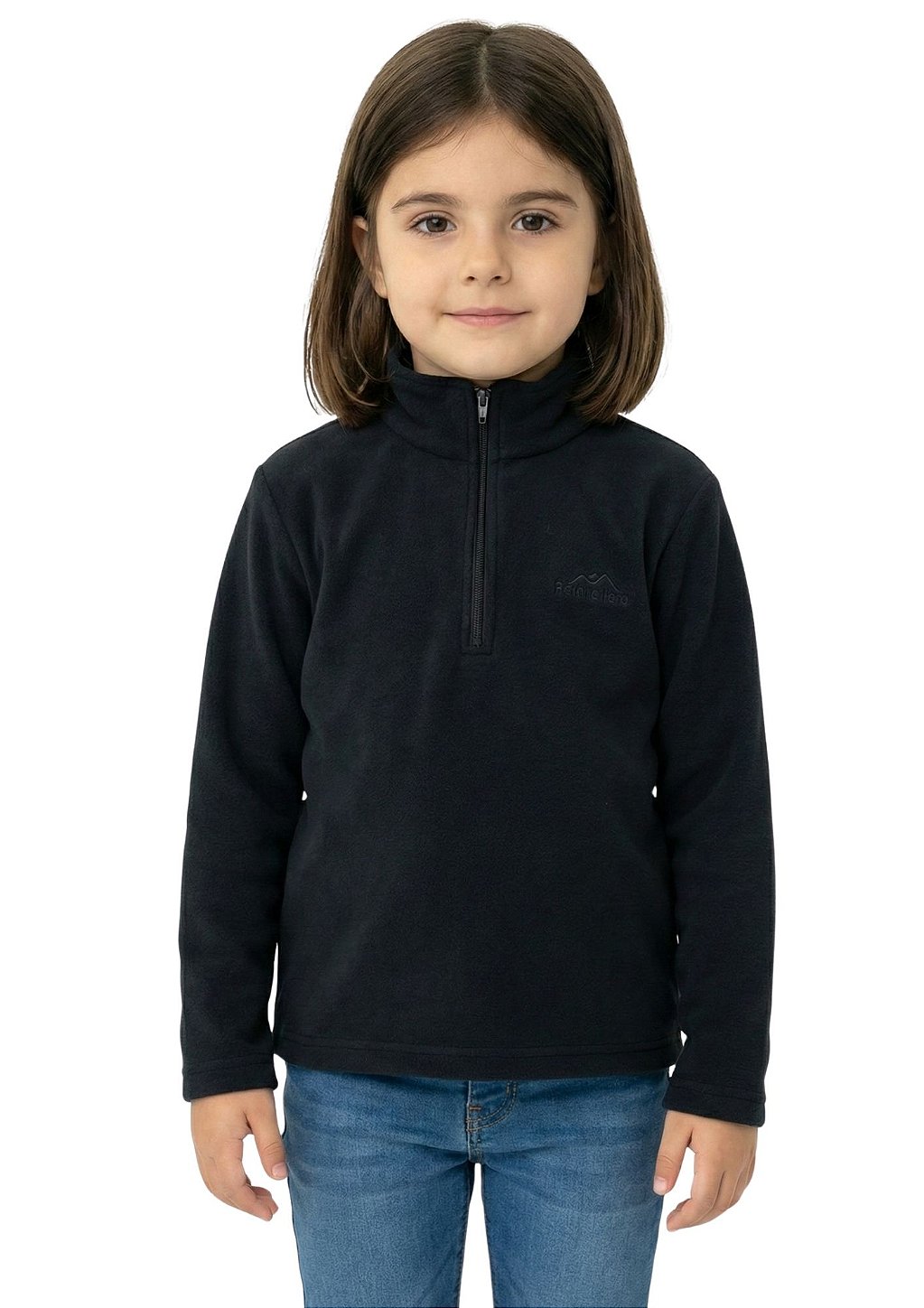 Blusa Microsoft Fleece Unissex Infantil Meio Zíper Estanciero F