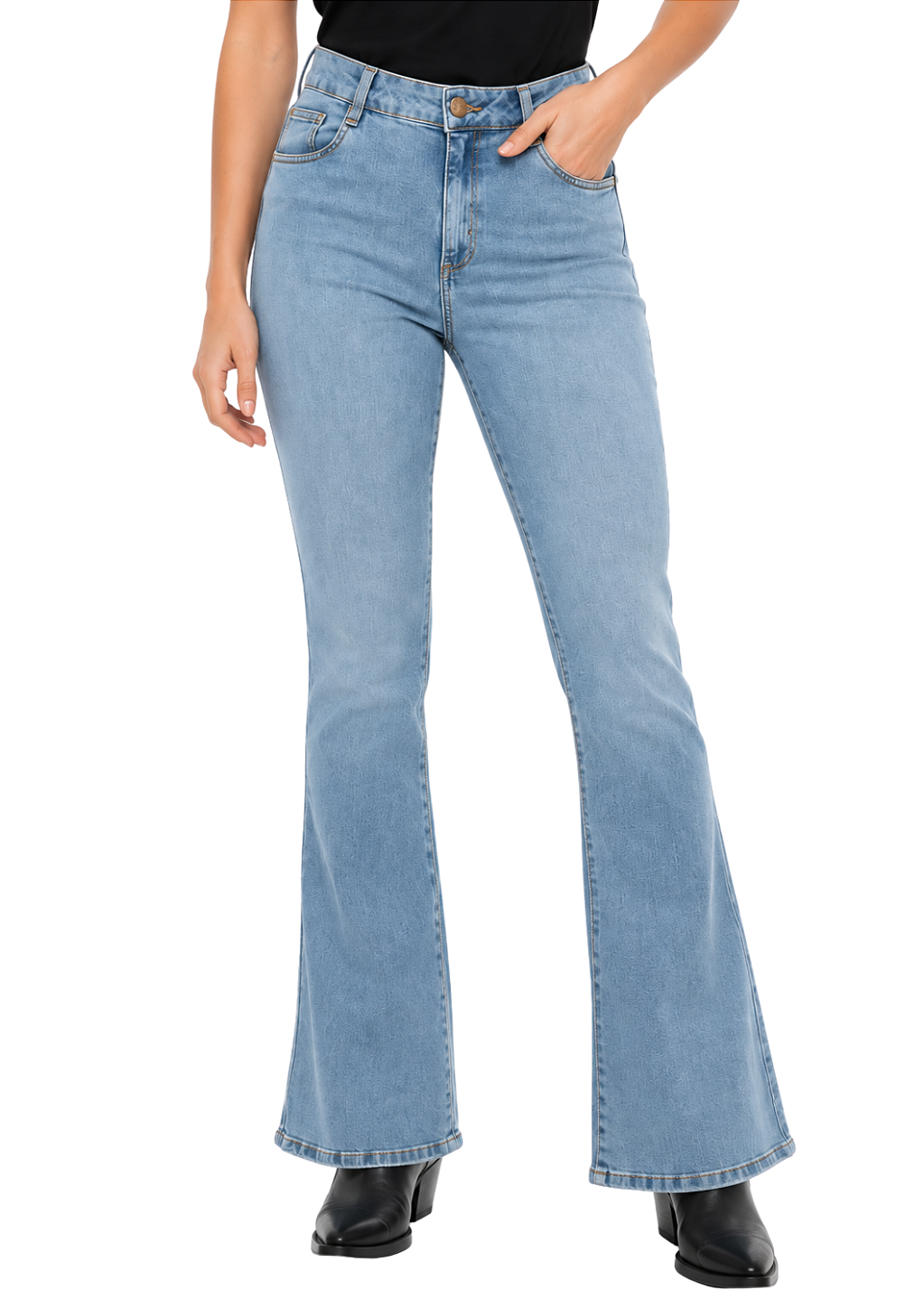 Calça jeans feminina bootcut arabesco estanciero