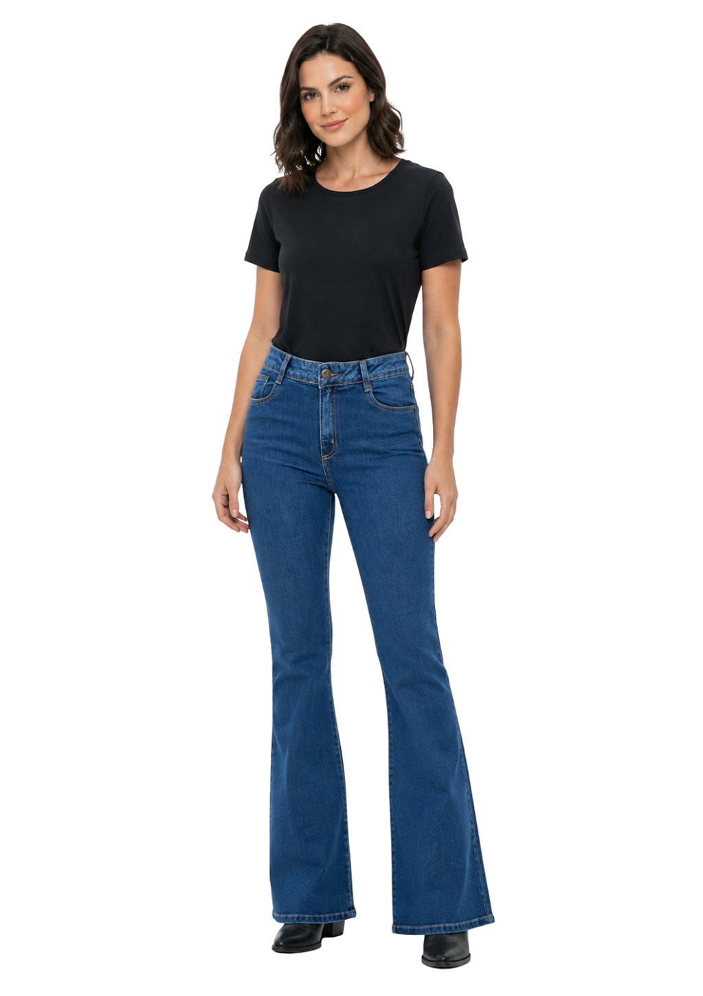 Calça jeans feminina bootcut arabesco estanciero