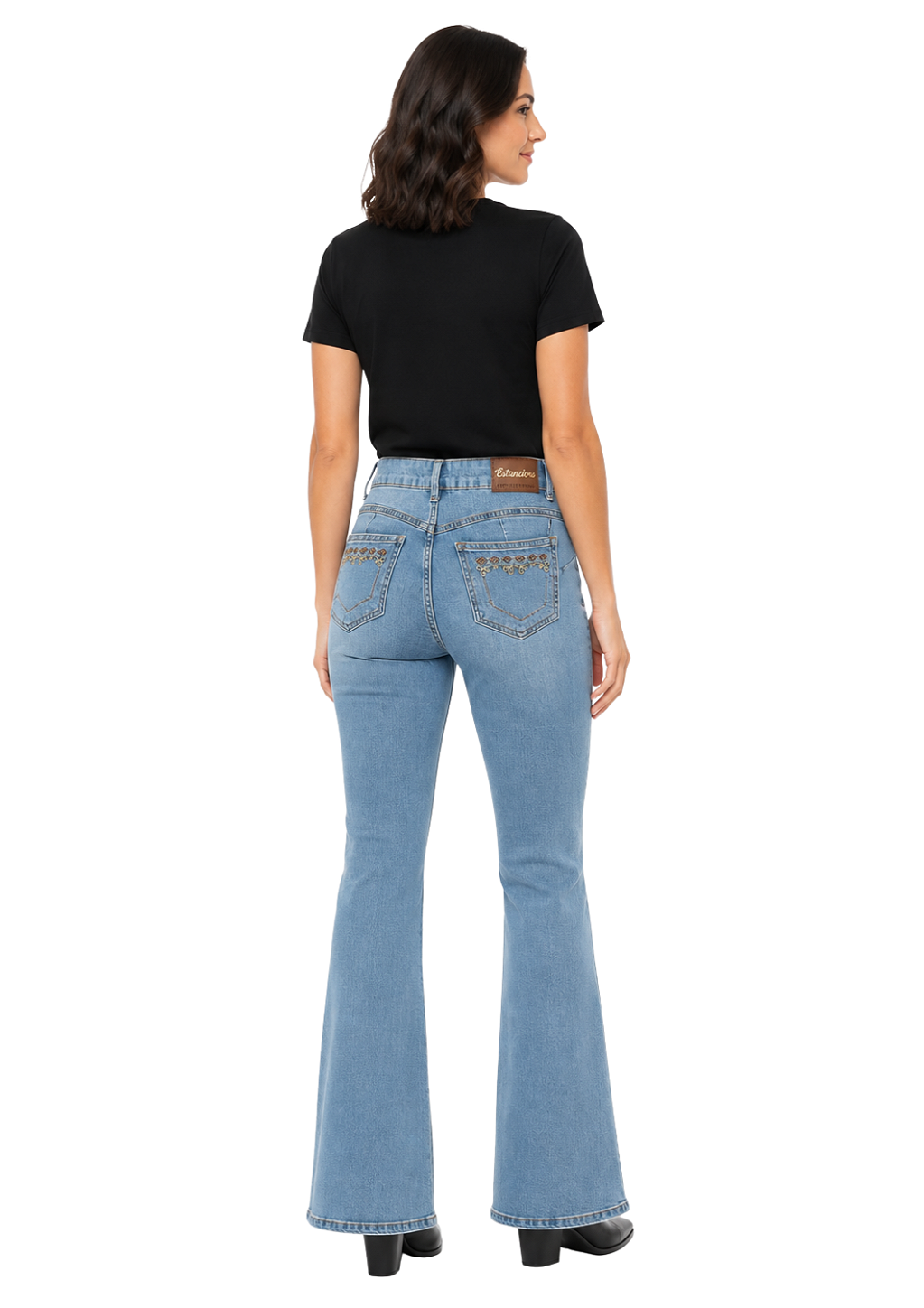 Calça jeans feminina bootcut arabesco estanciero
