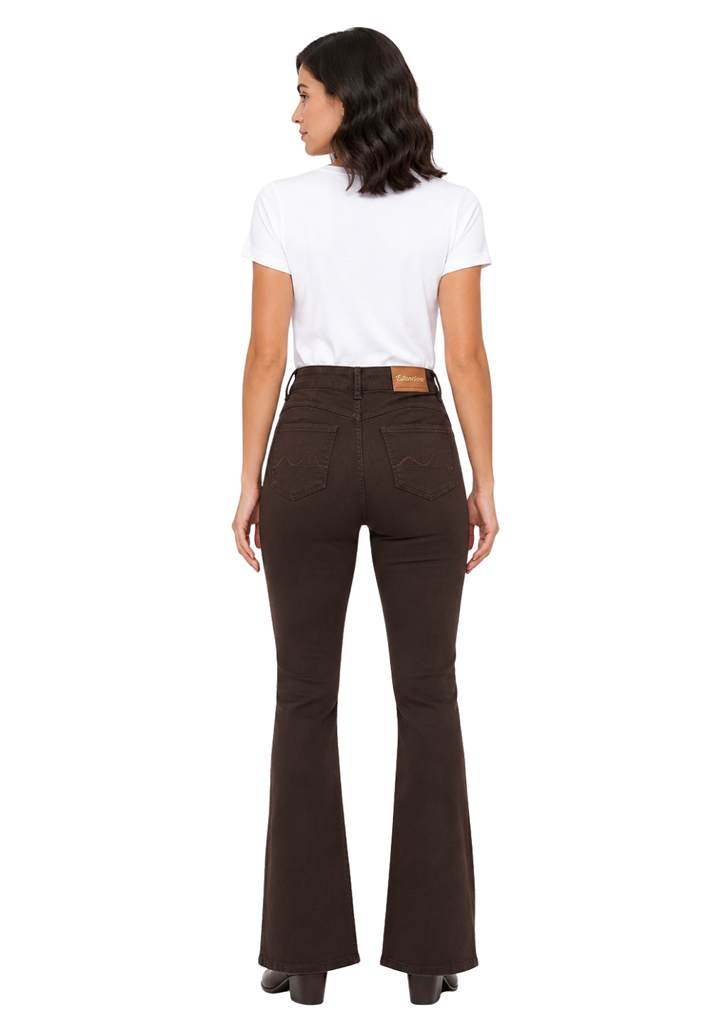 Calça sarja feminina bootcut bordada estanciero