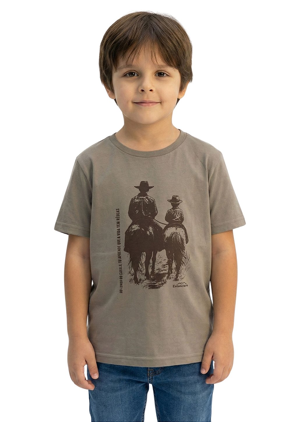 Camiseta Infantil Estanciero No Lombo do Cavalo