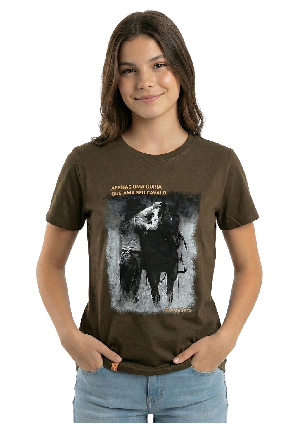 Shirt Juvenil Feminina Estanciera Guria Que Ama Seu Cavalo