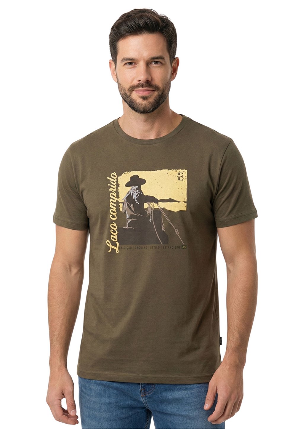 Camiseta Masculina Estanciero Laço Comprido