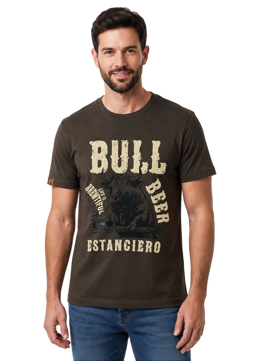 Camiseta Masculina Estanciero Bull Beer