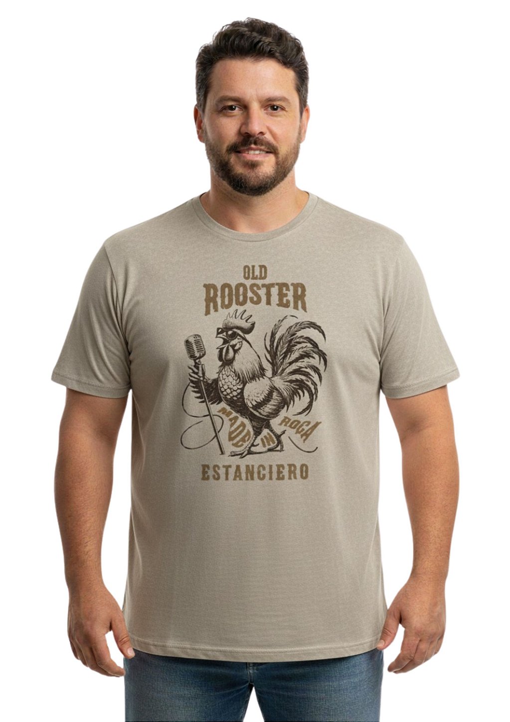 Camiseta Masculina Estanciero Galo Velho