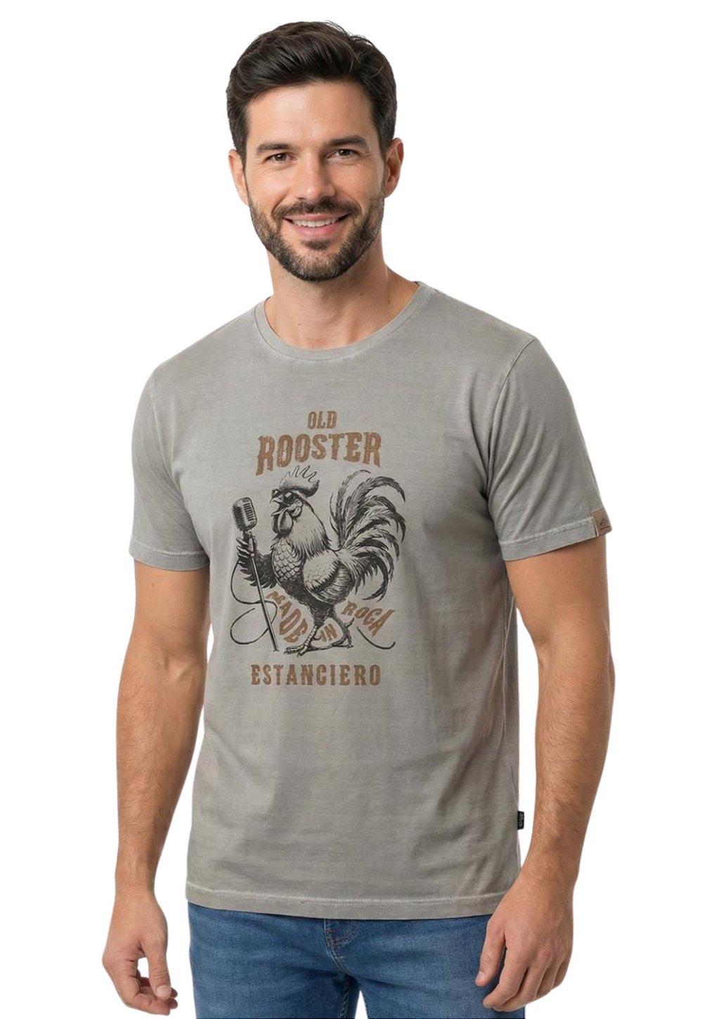 Camiseta Masculina Estanciero Galo Velho