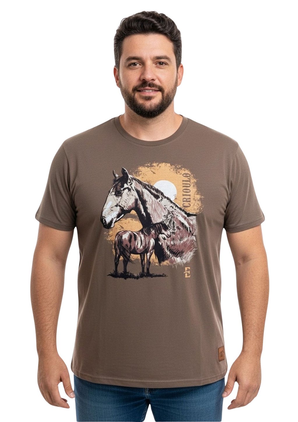 Camiseta Masculina Estanciero Crioula Com Potro