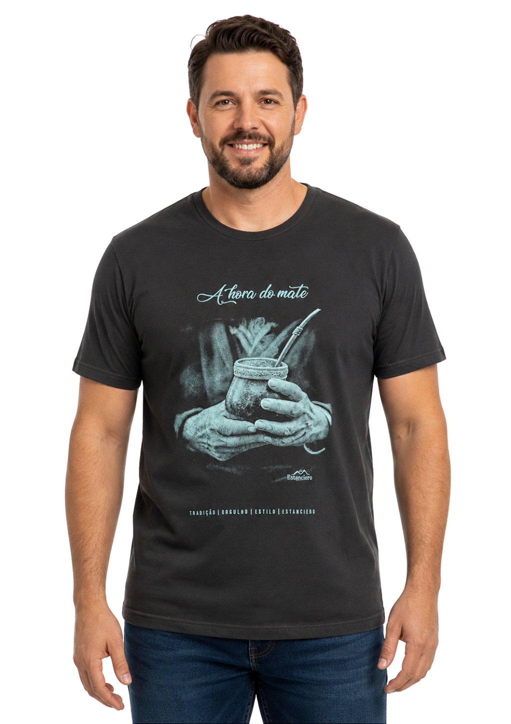 Camiseta Masculina Estanciero A Hora Do Mate