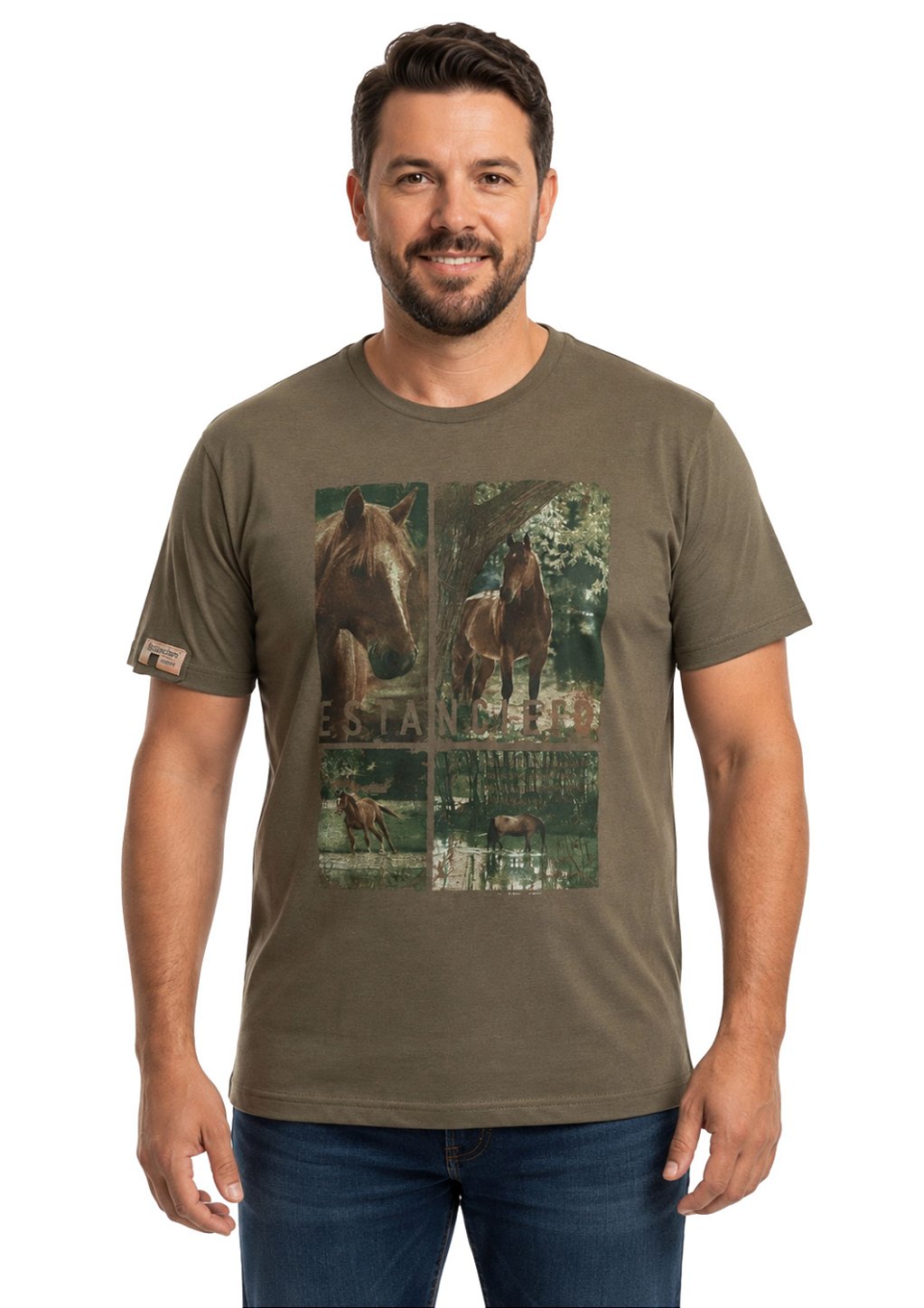 Camiseta Masculina Estanciero Cavalos No Rio