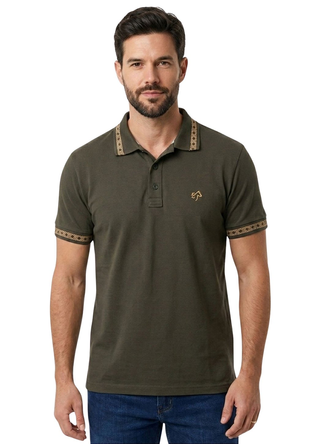 Polo Masculina Estanciero Com Guarda Pampa