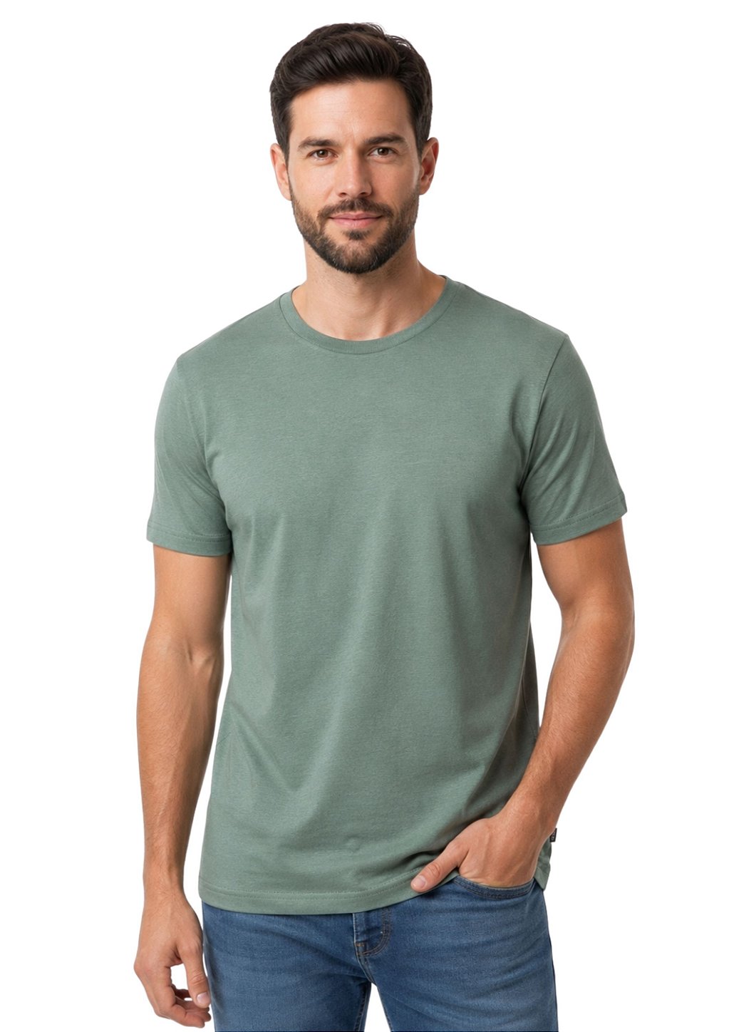 Camiseta Masculina Estanciero Algodão Fibra Longa Fio Egípcio Premium