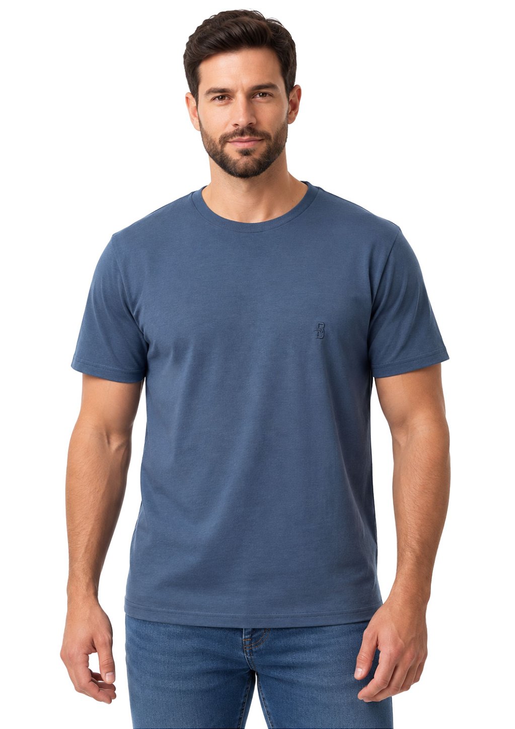 Camiseta Masculina Estanciero Algodão Fibra Longa Fio Egípcio Premium