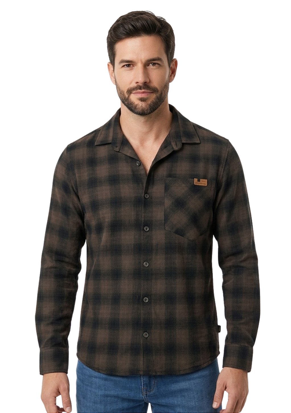 Camisa Flanela Masculina Estanciero Com Bolso