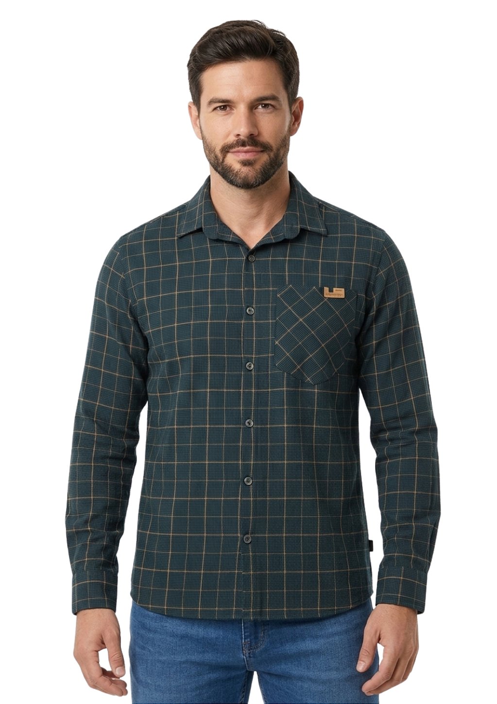 Camisa Flanela Masculina Estanciero Com Bolso