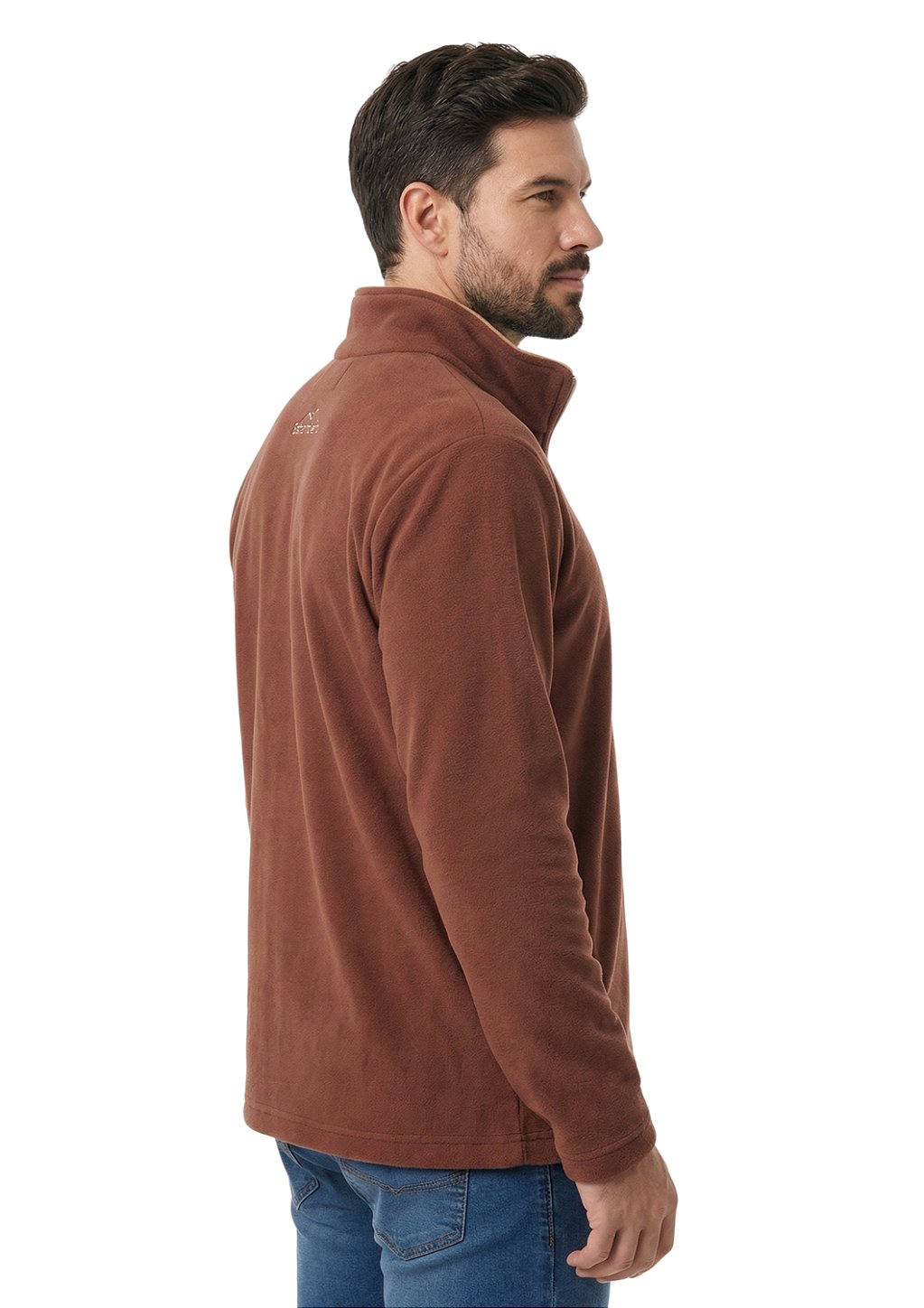 Blusa Microsoft Fleece Masculina Bicolor Meio Zíper Estanciero