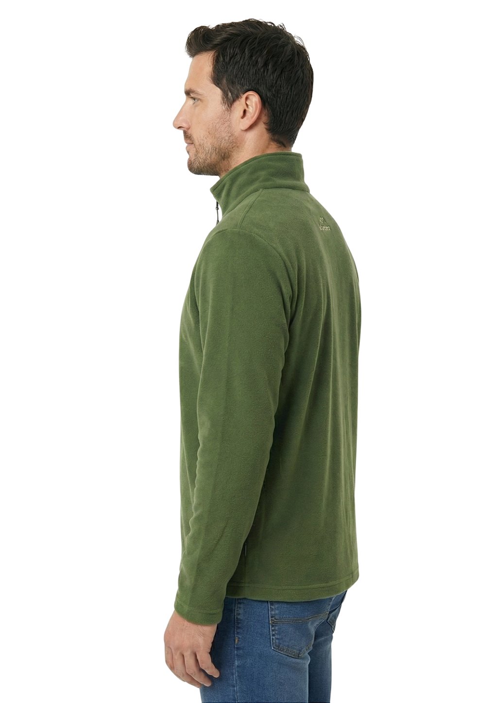 Blusa Microsoft Fleece Masculina Bicolor Meio Zíper Estanciero
