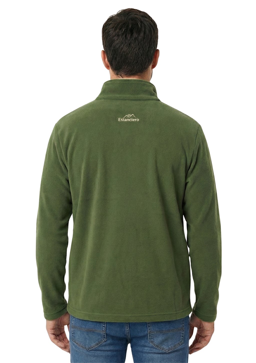 Blusa Microsoft Fleece Masculina Bicolor Meio Zíper Estanciero