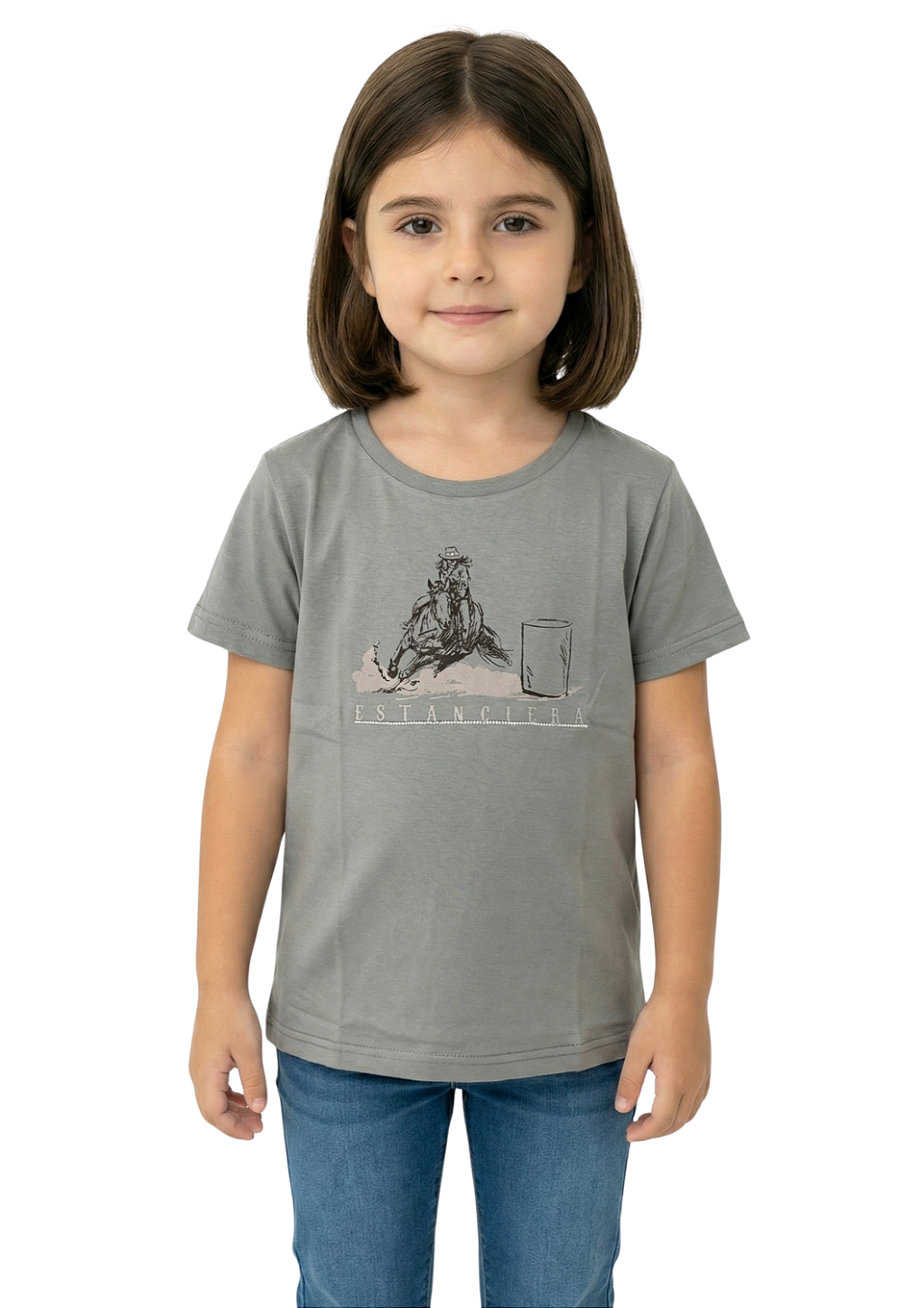 Camiseta Infantil Oversized Feminina Estanciera Prova de Tambor