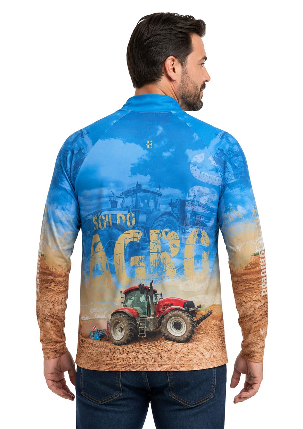 Camisa Manga Longa Estampada Proteção UV Estanciero v8