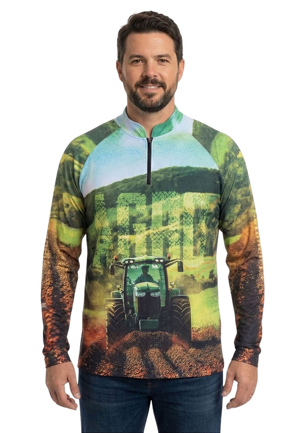 Camisa Manga Longa Estampada Proteção UV Estanciero V10
