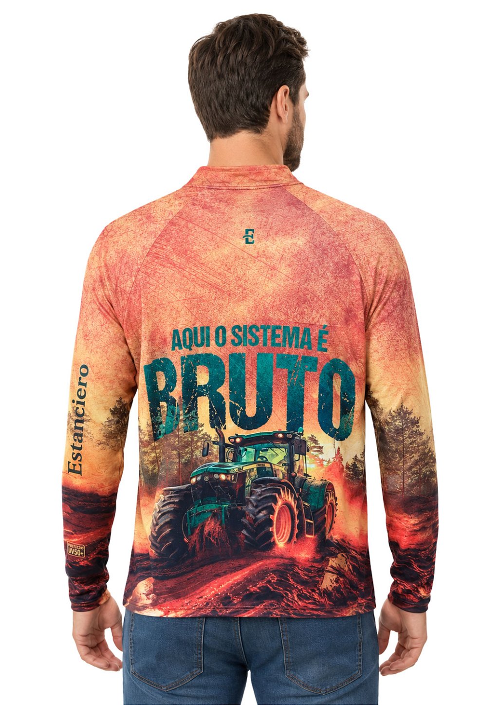 Camisa Manga Longa Estampada Proteção UV Estanciero V11