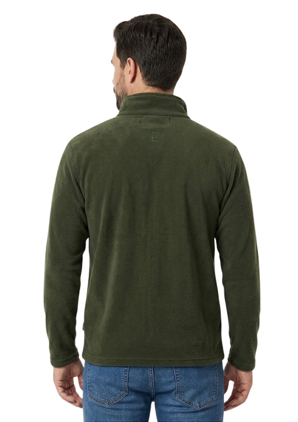 Blusa Microsoft Fleece Masculina Meio Zíper Estanciero Verde