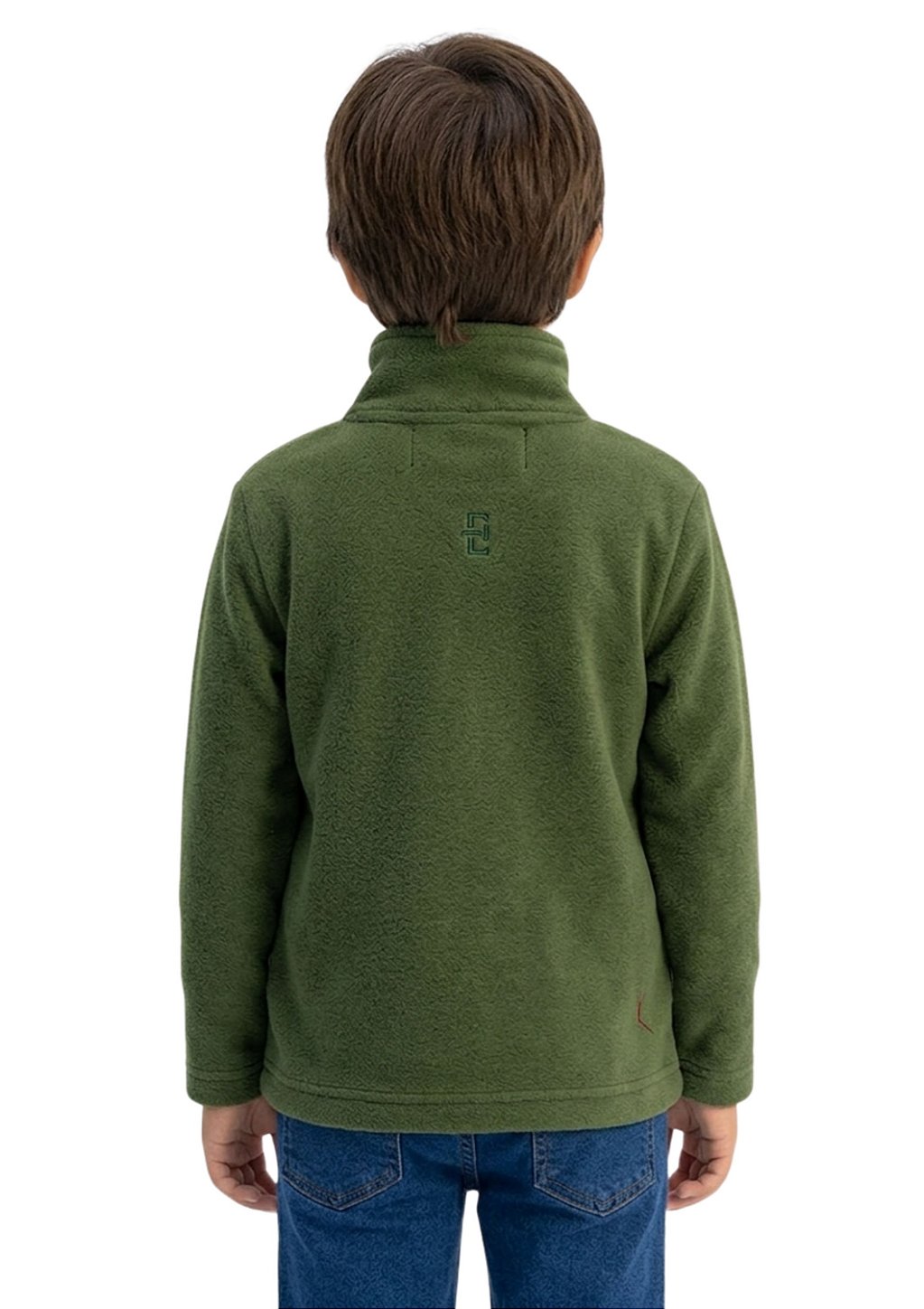 Blusa Microsoft Fleece Unissex Infantil Meio Zíper Estanciero M
