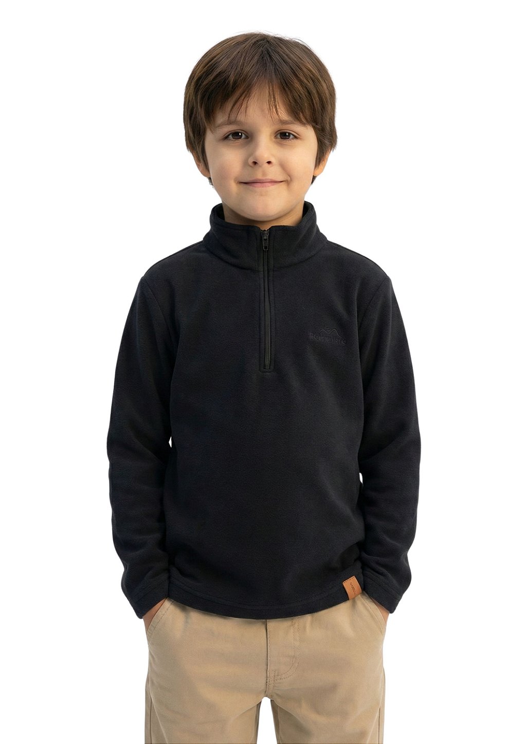 Blusa Microsoft Fleece Unissex Infantil Meio Zíper Estanciero M
