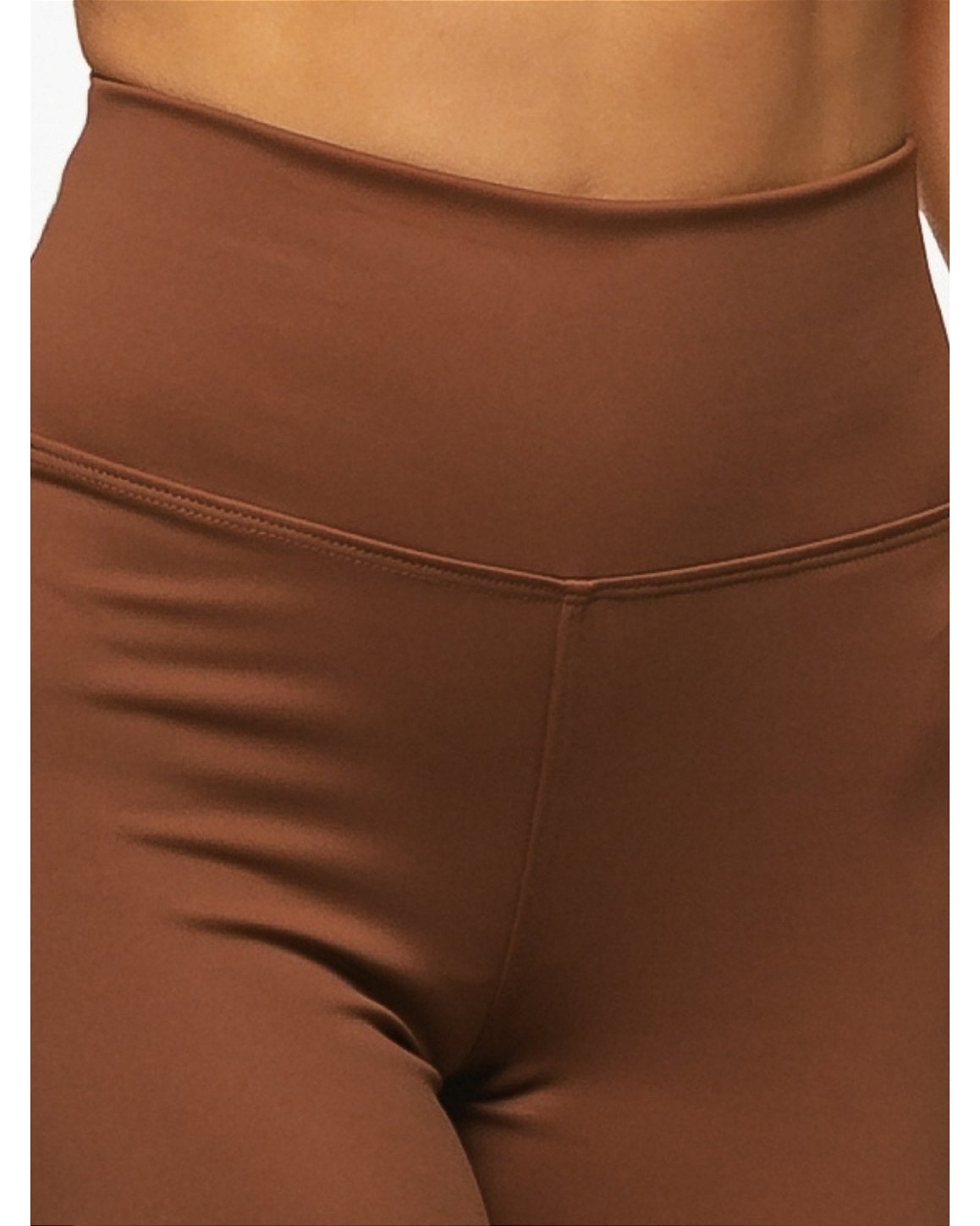 SHORT POWER DE ALTA COBERTURA - MARROM CHOCOLATE
