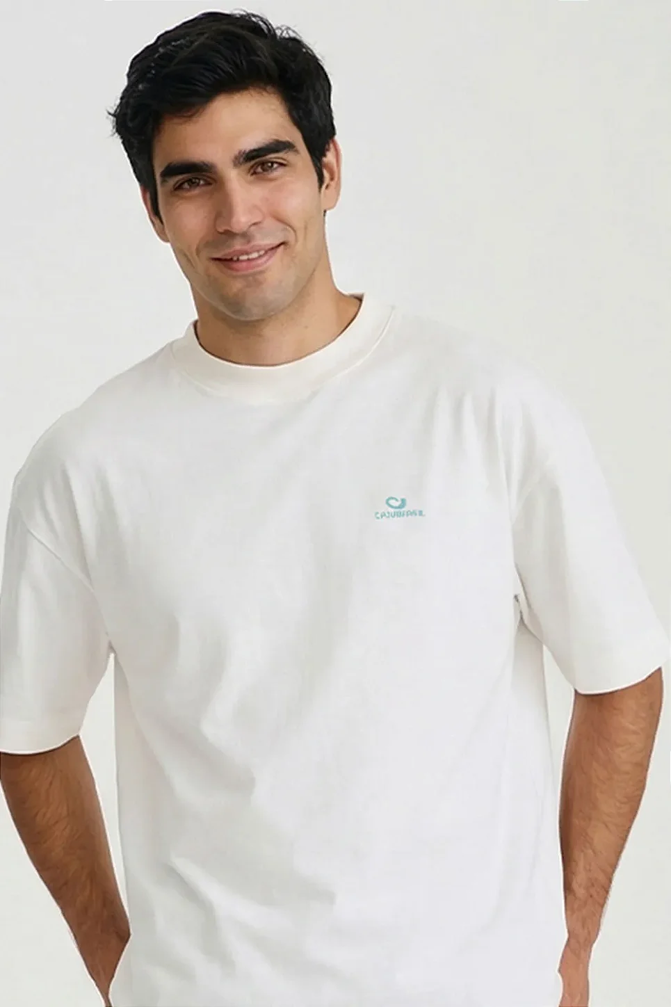 CAMISETA OVERSIZED CAJUBRASIL ESTAMPA - OFF WHITE