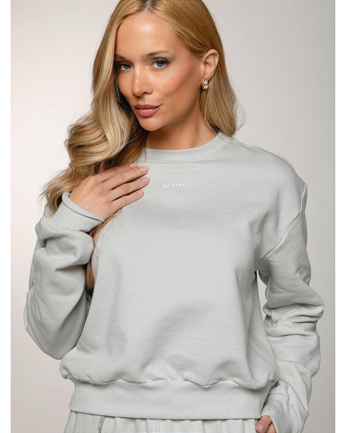 BLUSÃO DE MOLETOM PELUCIADO - CINZA NEVOA