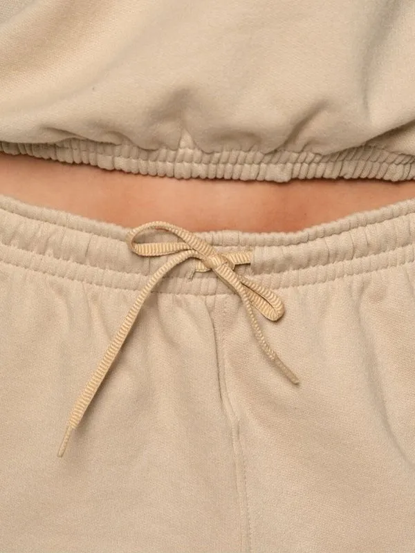 CALÇA DE MOLETOM PELUCIADO - BEGE DESERTO