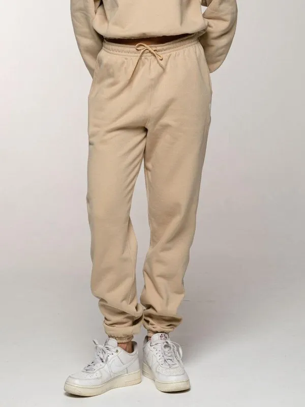 CALÇA DE MOLETOM PELUCIADO - BEGE DESERTO