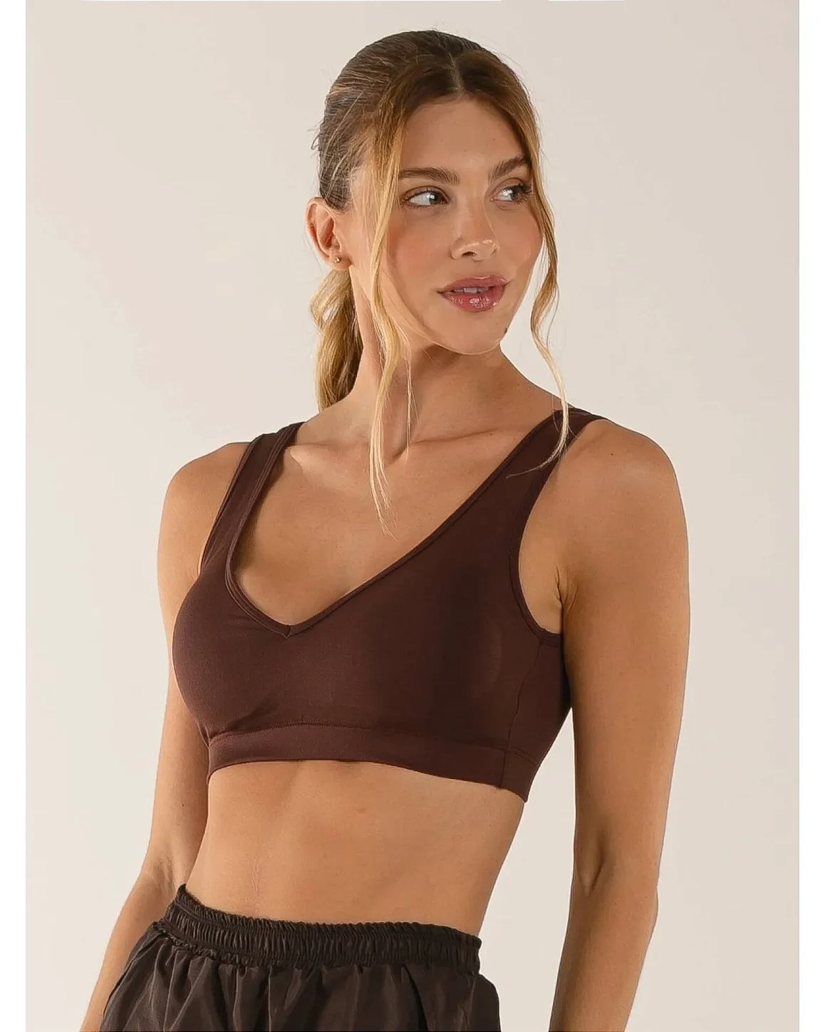 TOP AEROBIC - MARROM