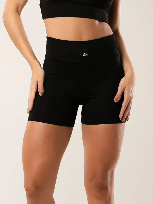 SHORT ESSENCIAL CONFORT - PRETO