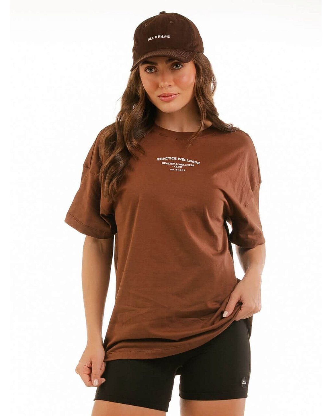 CAMISETA DE MALHA PENTEADA - MARROM