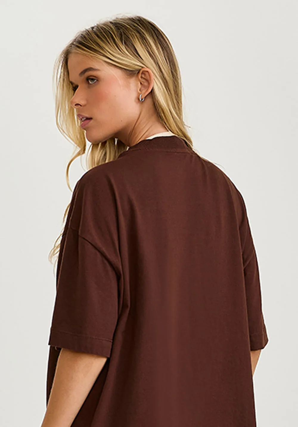CAMISETA OVERSIZED CAJU BRASIL - MARROM COFFE
