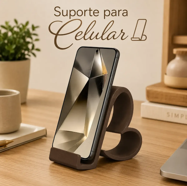 Suporte Para Celular De Mesa Formato Coração Decorativo Top