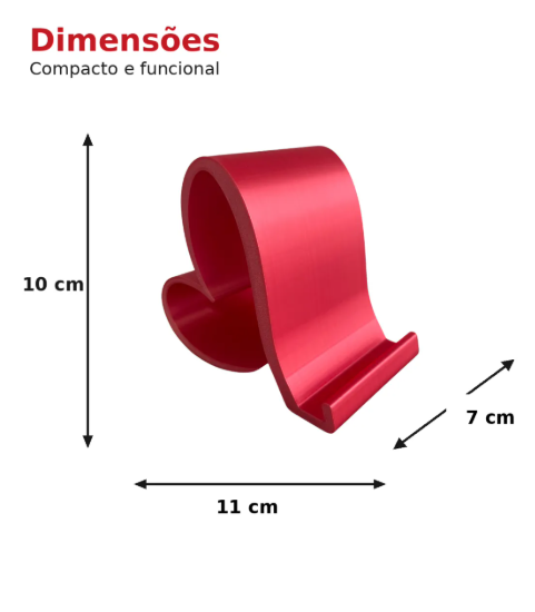 Suporte Para Celular De Mesa Formato Coração Decorativo Top