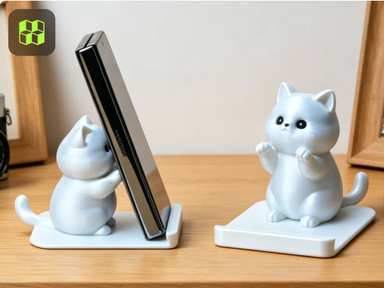 Suporte Para Celular De Mesa Formato Gatinhos Decorativo Top Variedades