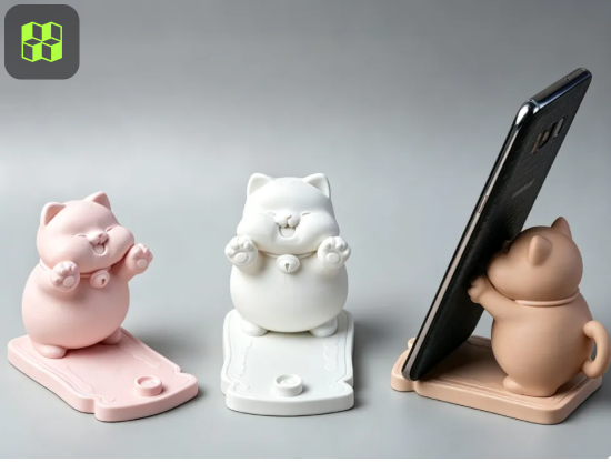Suporte Para Celular De Mesa Formato Gatinhos Decorativo Top Variedades