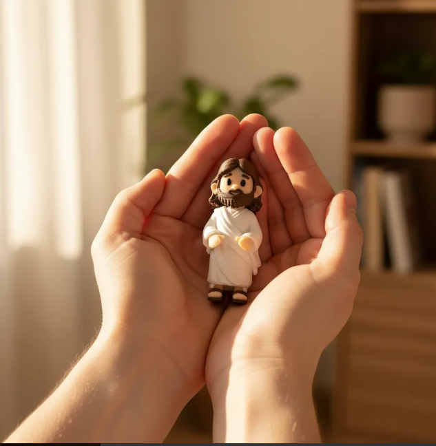 Mini Jesus Sentado Lembrancinha Decorativa Religiosa