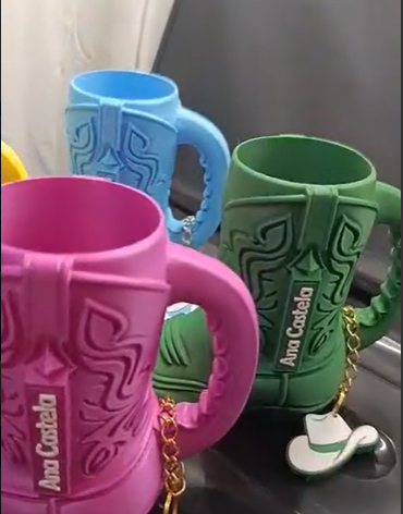 Bota Porta Lata Country Personalizada Com Nome